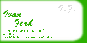 ivan ferk business card